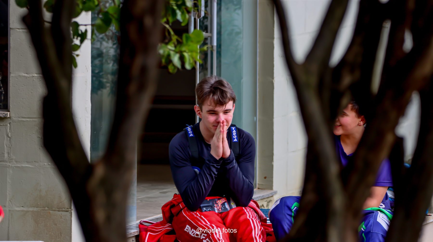 Momento de concentração antes da corrida